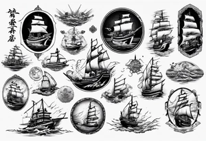 ships fogs tattoo idea