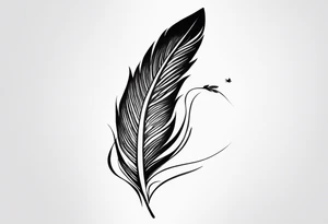 birds feather tattoo idea