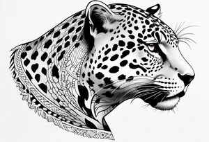Side view of Jaguar tattoo idea