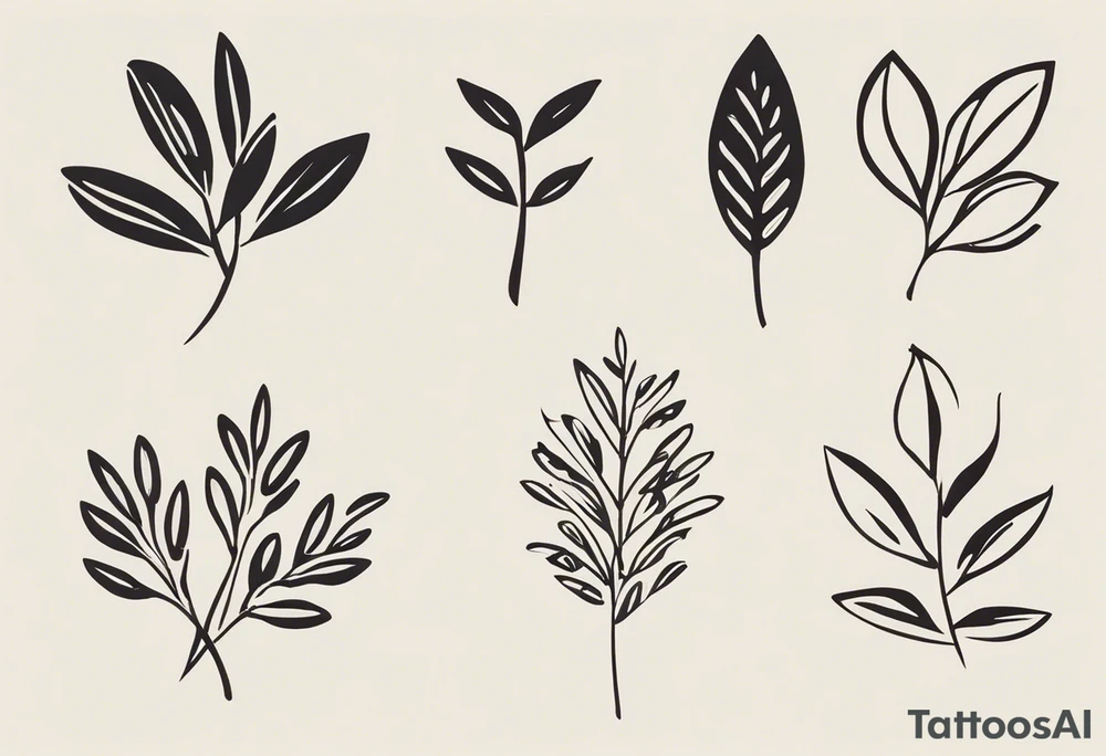 Olive Leaf: The tattoo would be centered around a stylized olive leaf, drawn in a traditional style with strong, clean lines. The leaf would be detailed with vein patterns, maintaining a natural appearance but with a classic and simplified touch.

Laurel Wreath: Surrounding the olive leaf, there could be a small laurel wreath, a classic symbol in mythology associated with victory and honor. The wreath would be made with simple, smooth lines, also in black and white, and would blend harmoniously with the leaf.

Phrase "Mens sana in corpore sano": The phrase would be placed below the leaf and wreath, in a classic serif font that evokes ancient texts, adding a touch of wisdom and tradition to the design. The phrase could be slightly curved to follow the natural shape of the design above. tattoo idea