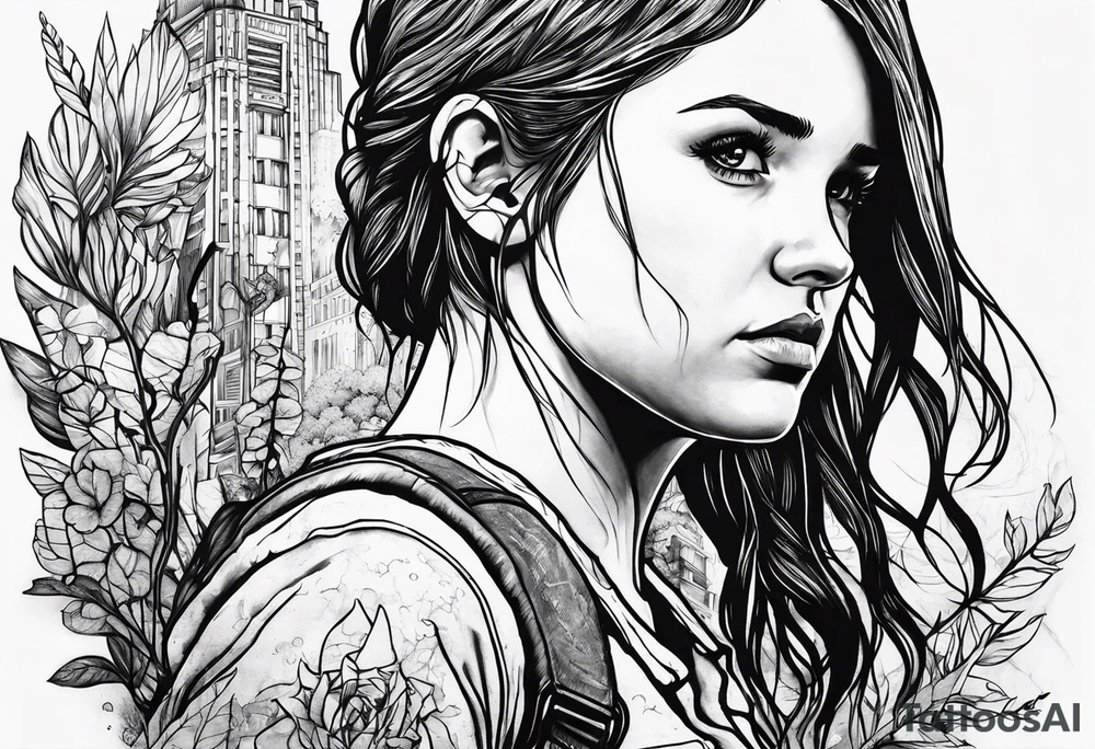 The last of us ellie right pec chest tattoo tattoo idea