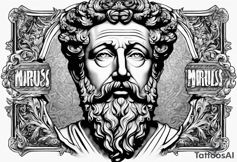 Marcus aurelius bust tattoo idea