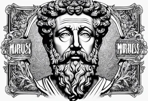 Marcus aurelius bust tattoo idea