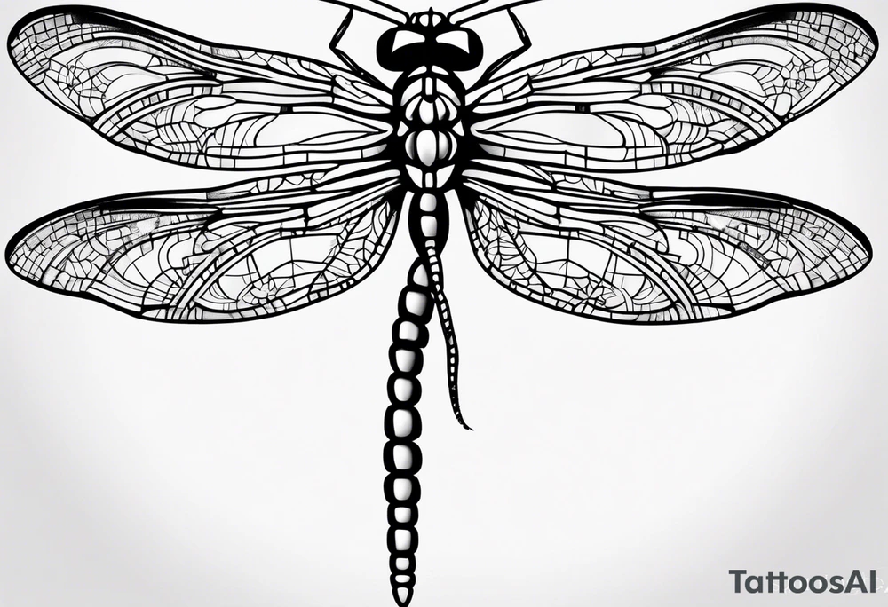 dragonfly minimal tattoo idea