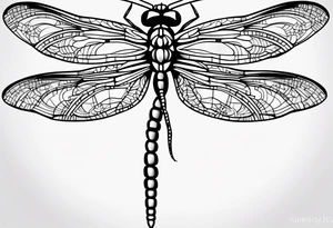 dragonfly minimal tattoo idea