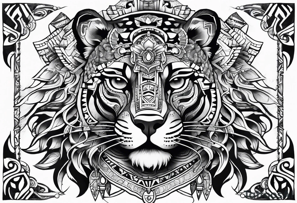 aztec jaguar warrior tattoo idea