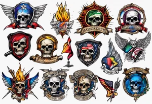 Massachusetts pride colors tattoo idea
