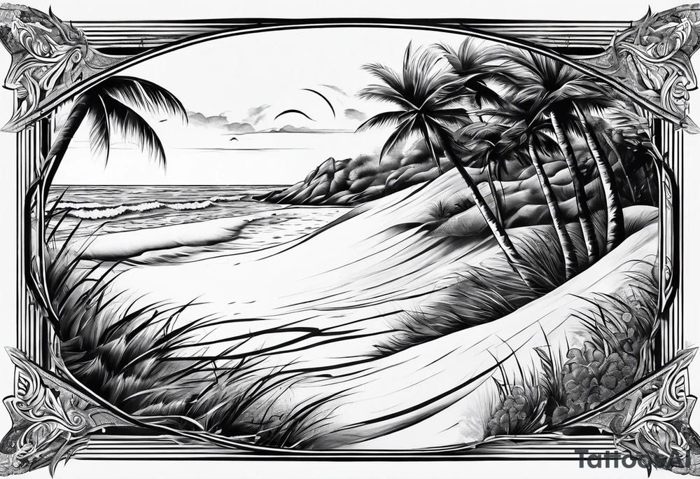 Sand blowing in the wind tattoo idea