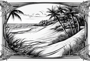 Sand blowing in the wind tattoo idea