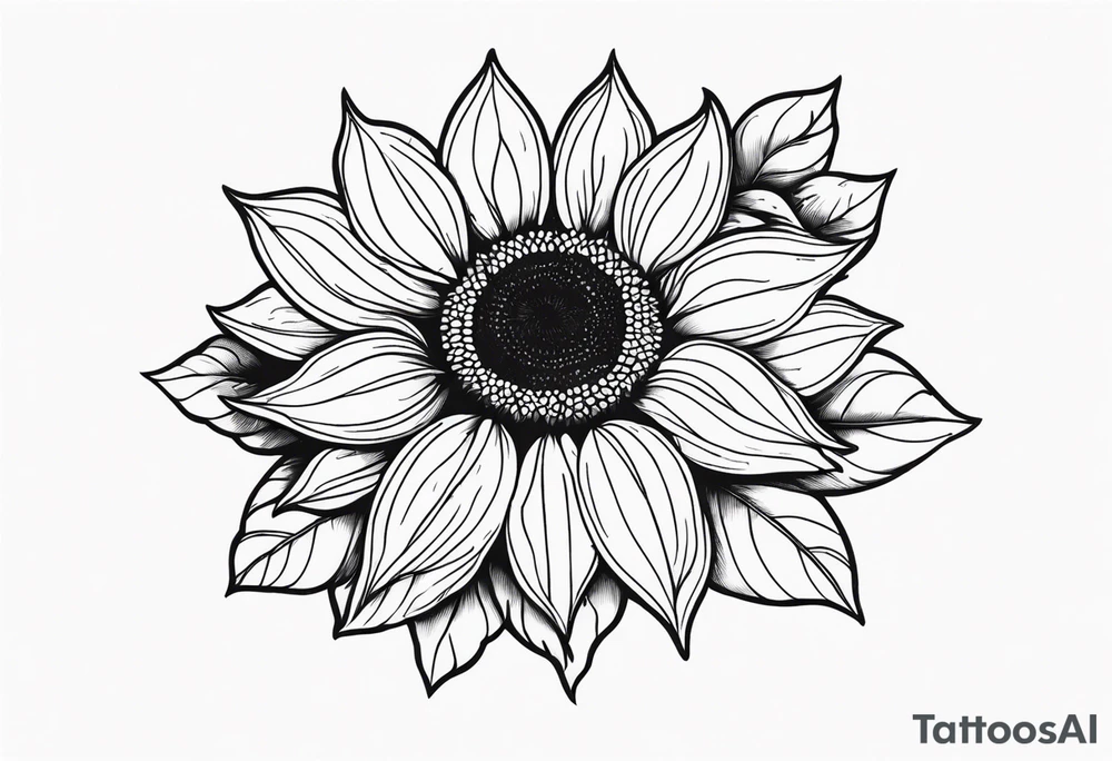 Sunflower tattoo idea