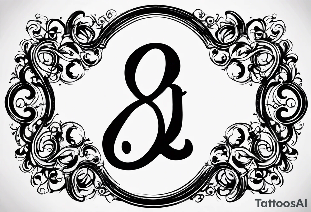 Just a plain Infinity symbol with a capital letter B in the center, a capital letter J in the left side, and a capital letter J in the right side tattoo idea