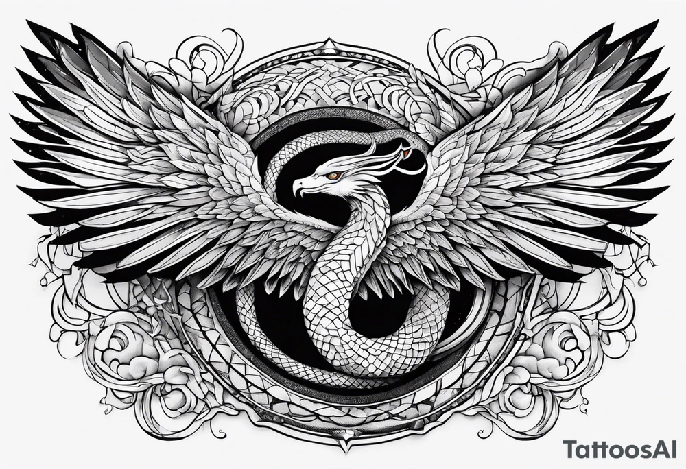 Serpent and the wings of night tattoo idea