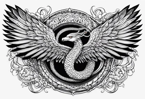 Serpent and the wings of night tattoo idea
