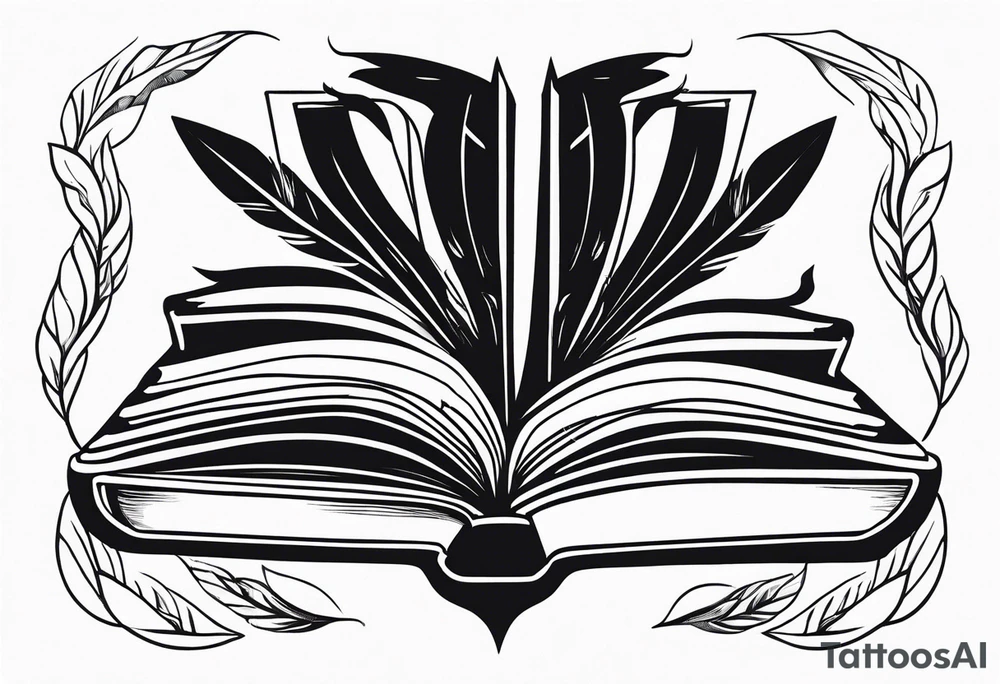 Books or Quill tattoo idea