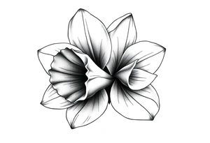 Large Narcissus flower tattoo idea
