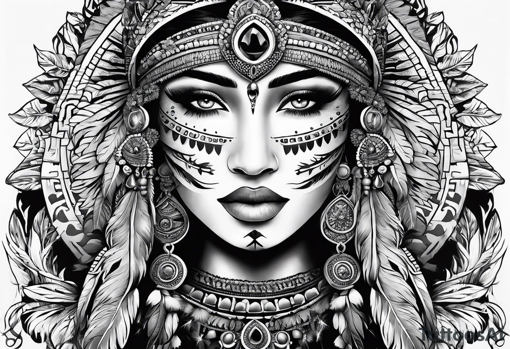 Tiano indian art wirk tattoo idea