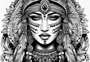 Tiano indian art wirk tattoo idea