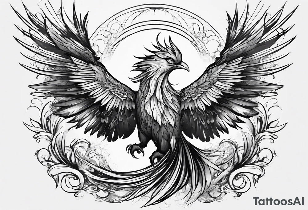 phoenix being reborn tattoo idea