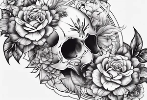 arm sleeve tattoo full guns and flowers and wings tattoo idea