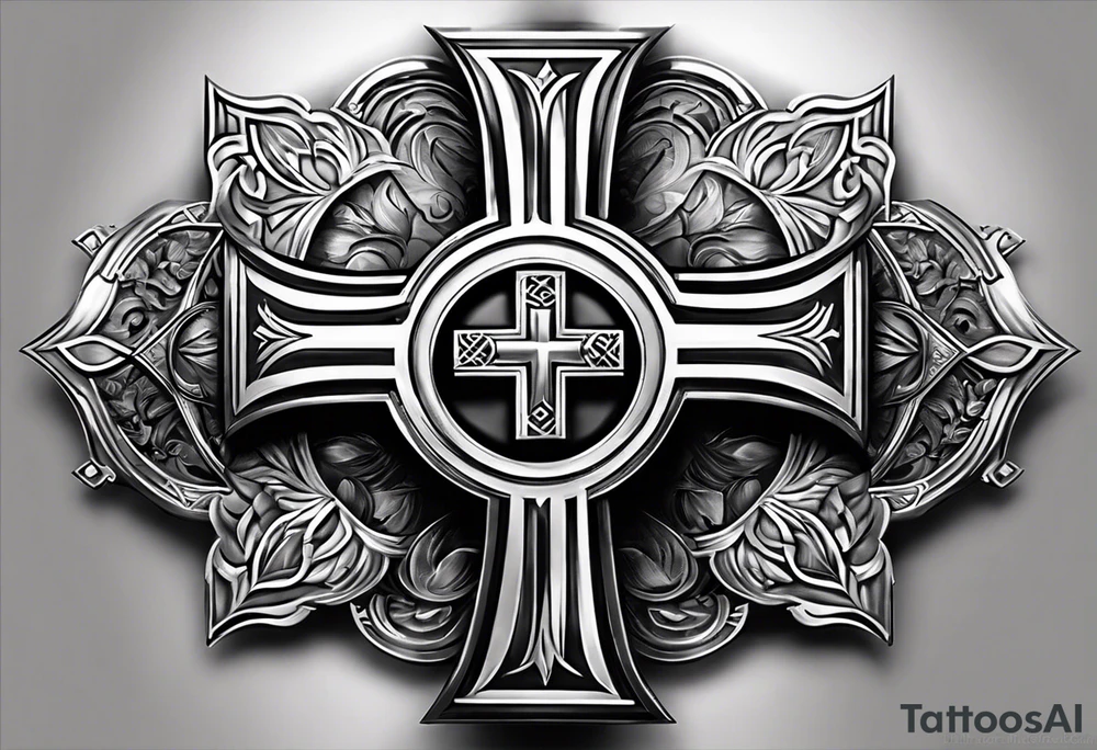 Cross with Roman numeral Jan 18 2023 tattoo idea