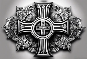 Cross with Roman numeral Jan 18 2023 tattoo idea