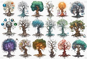 A chemistry tree tattoo idea