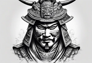 samurai mask tattoo idea
