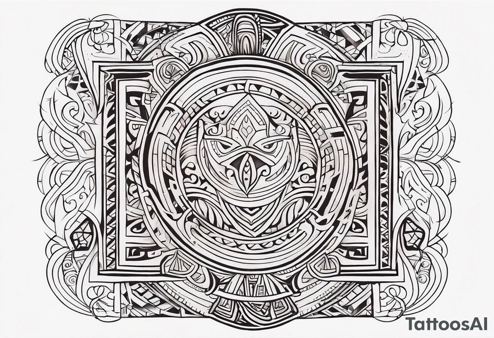 Maori back and neck tattoo design tattoo idea