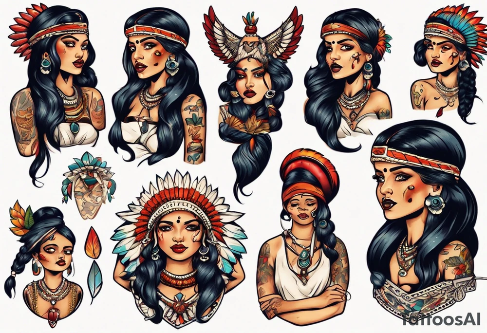 Indian girl tattoo idea
