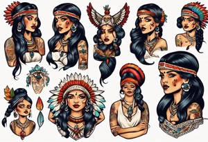 Indian girl tattoo idea