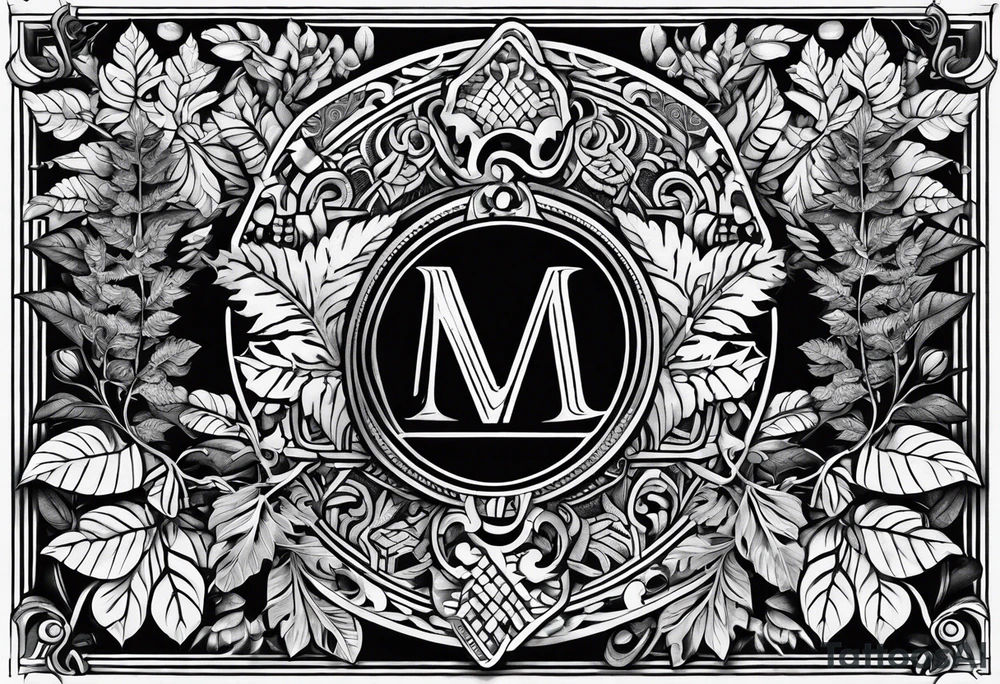 Hammer and fern tattoo idea
