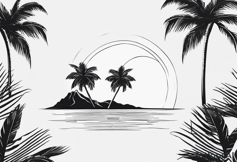 palm tree tattoo idea