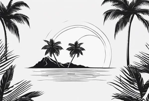palm tree tattoo idea