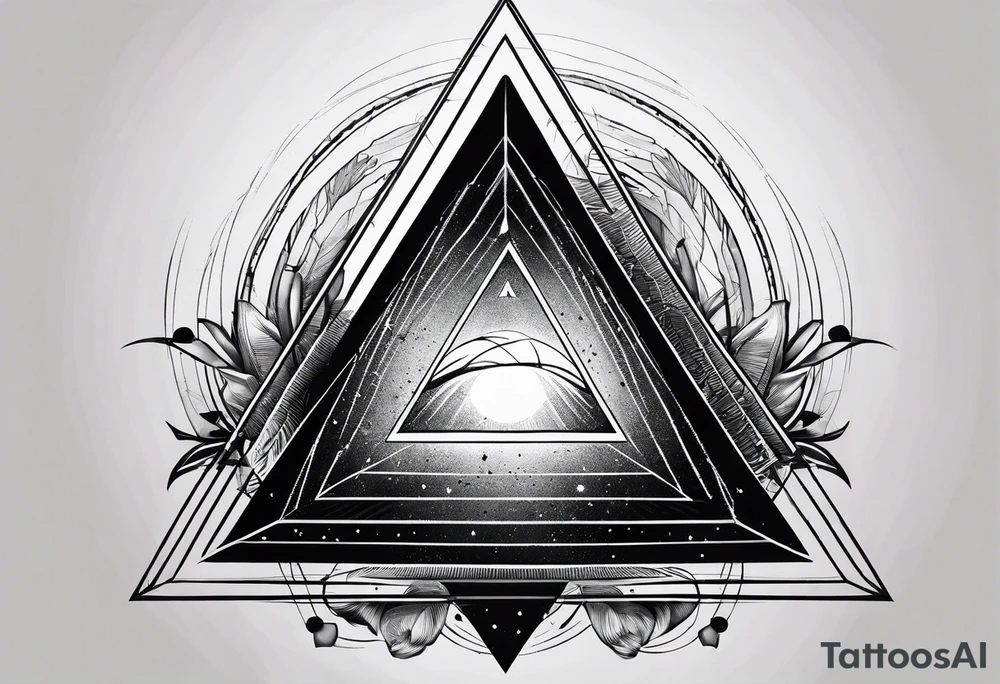 triangle black hole tattoo idea