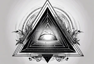 triangle black hole tattoo idea