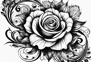 Swirling black ink, sleeve, glove tattoo idea