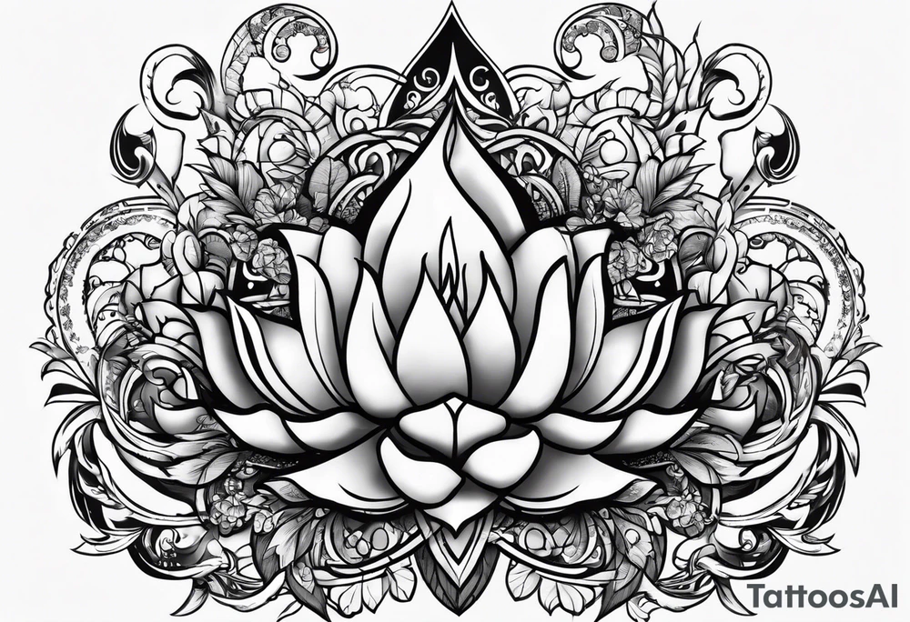 money and fire and love tattoo idea