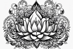 money and fire and love tattoo idea