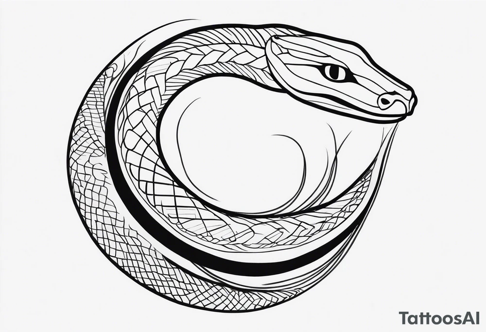 long snake tattoo idea