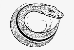 long snake tattoo idea