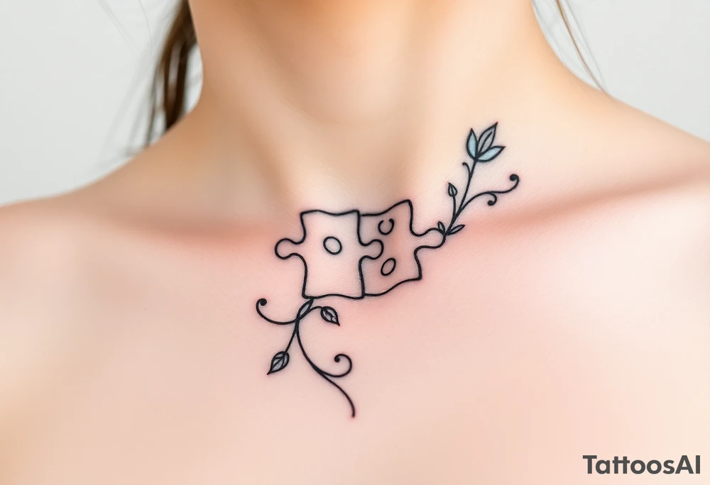 Tattoo that symbolizes grief and loss that's a puzzle tattoo idea