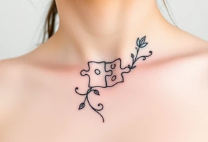 Tattoo that symbolizes grief and loss that's a puzzle tattoo idea