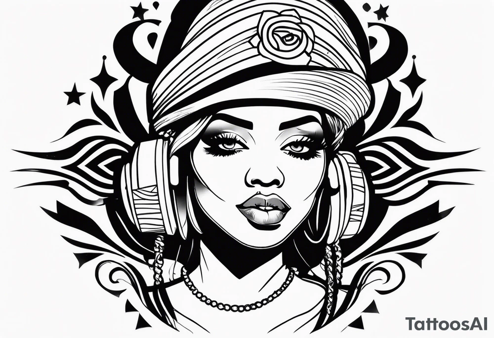 female EMCEE RAPPER tattoo idea