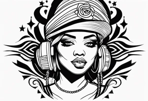 female EMCEE RAPPER tattoo idea