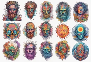 A man  having a psychedelic trip tattoo idea