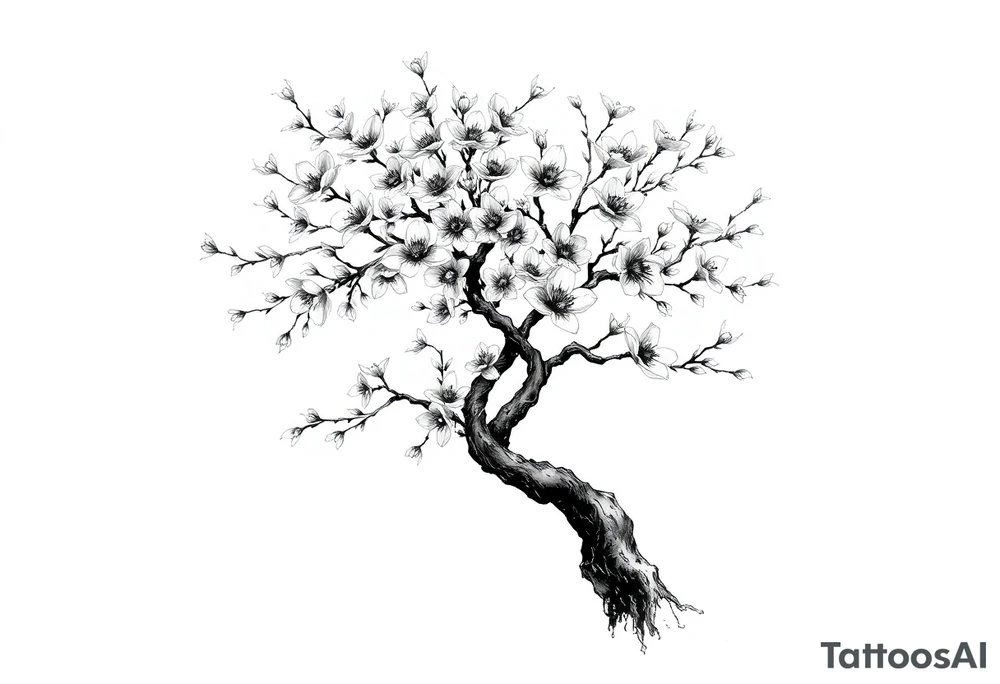 Blossom tree tattoo idea