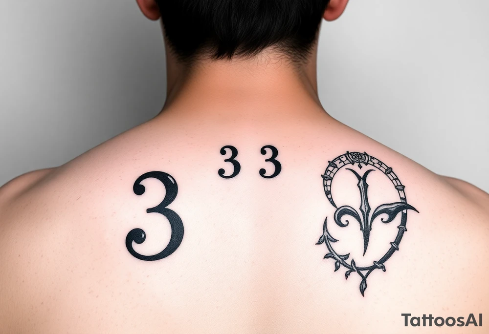 Numbers 333 one is a sagittarius and one a virgo tattoo idea