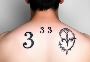 Numbers 333 one is a sagittarius and one a virgo tattoo idea