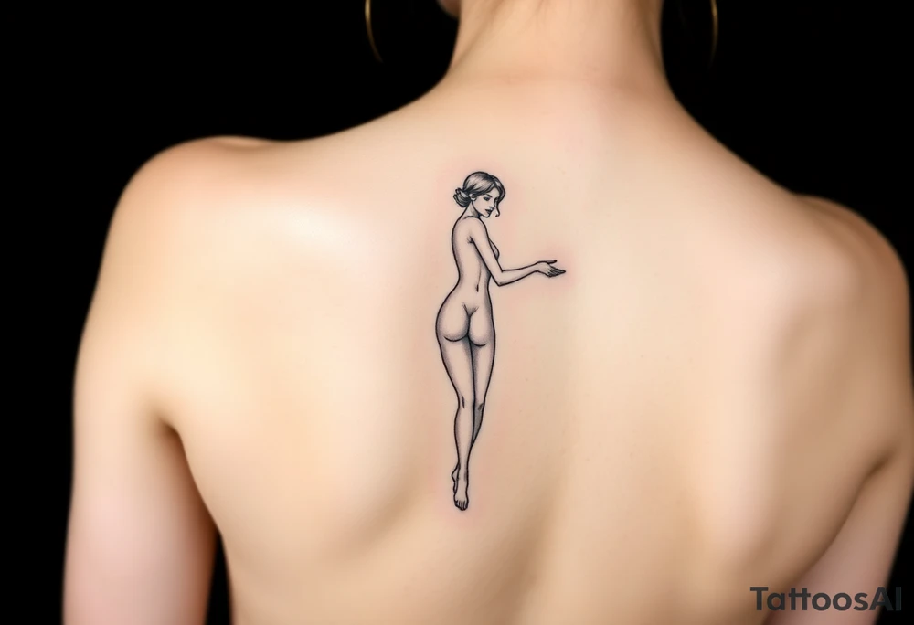 Naked lady for leg tattoo idea
