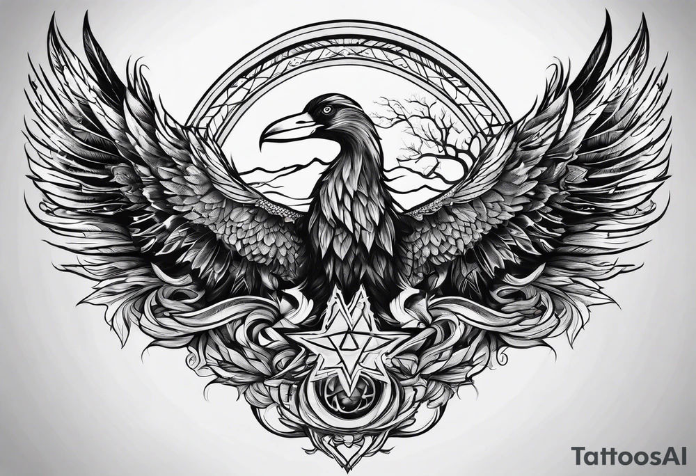 roots and wings tattoo idea